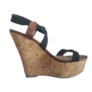 Steve Madden Wedge Platform Sandals Strappy Cork Heels Women's 7M